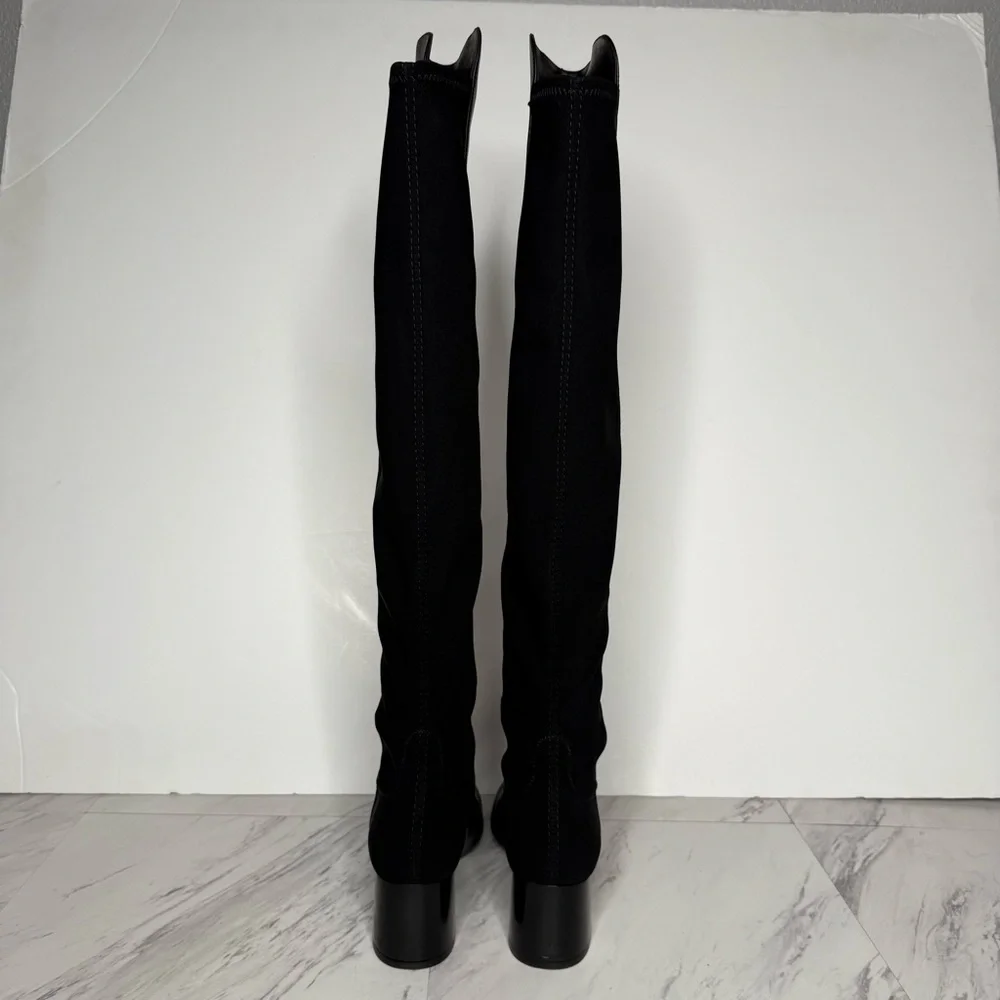 Stuart Weitzman Black Leather Over the Knee Boot 7B